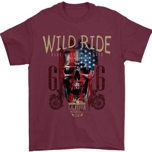 Biker usa flag skull motorrad - flag,