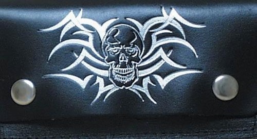 Skull biker geldbeutel mit - skull,
