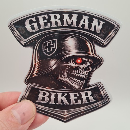 German biker skull bike - skull, auto