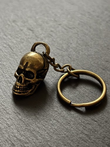 Totenkopf anhänger messing - anhänger, |