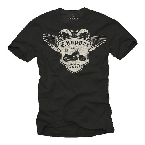 Biker skull herren - skull, t-shirt