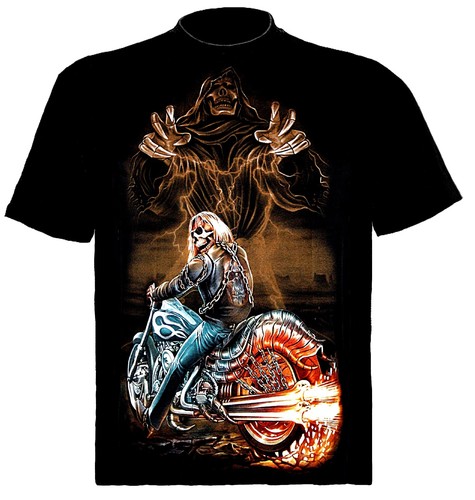Shirt motorrad fire - fire, skull
