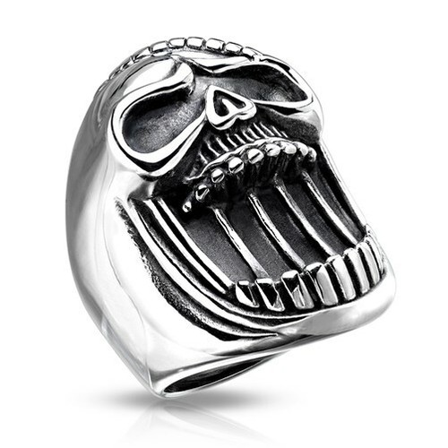 Herrenring edelstahl lachender - herrenring,