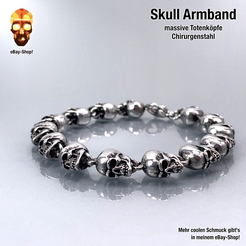 Skull armband edelstahl - mm,