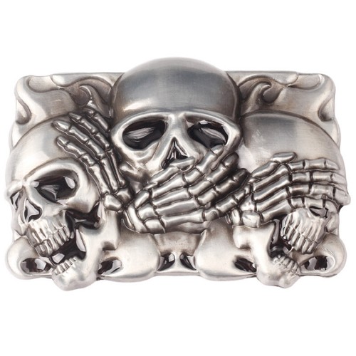 Gürtelschnalle metal skull - gÜrtelschnalle,