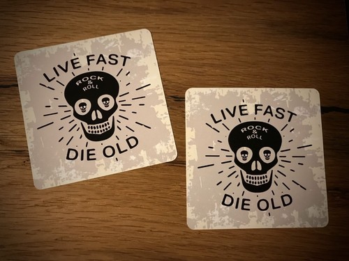Skull biker aufkleber - 2x,