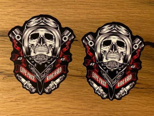 Skull biker aufkleber - skull,