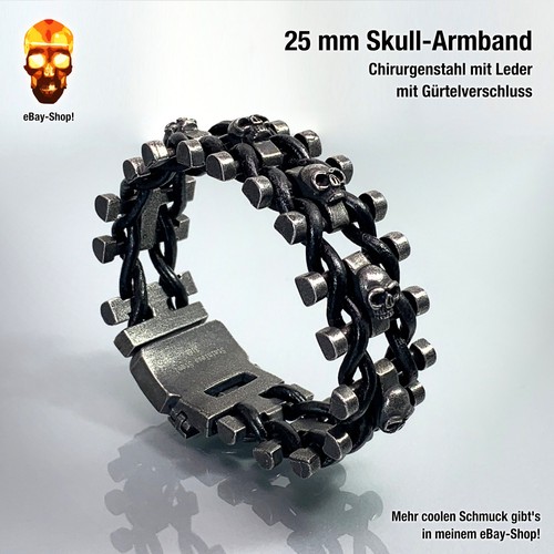 Skull armband edelstahl - mm,