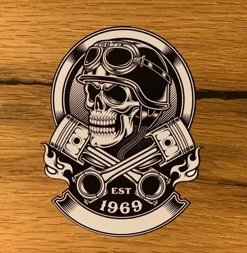 Skull biker aufkleber sticker - biker,