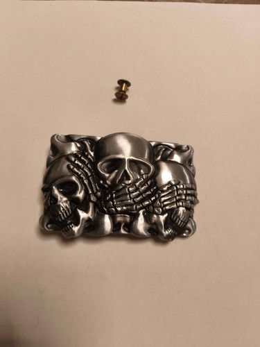 Biker belt buckle - /, skull