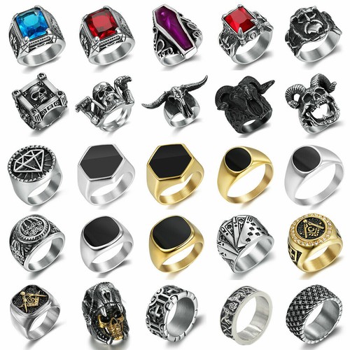 Totenkopf biker ring edelstahl - biker,