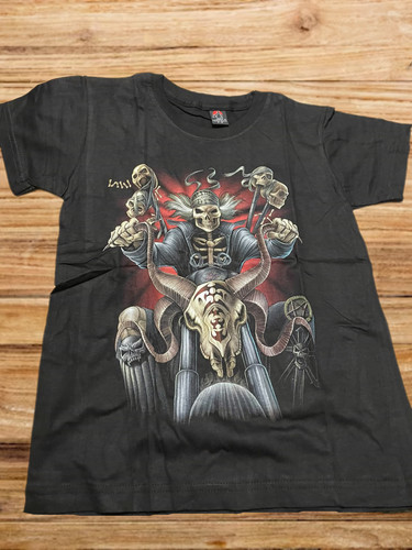 Kinder shirt biker skull - kinder,