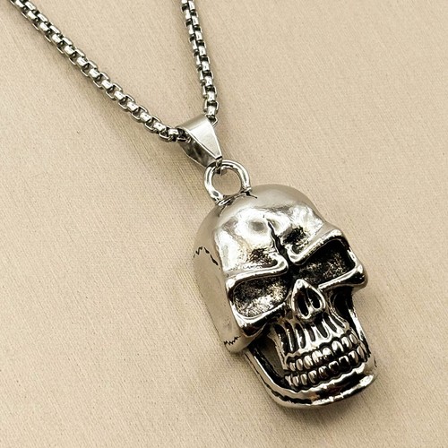 Totenkopf anhänger halskette - totenkopf,