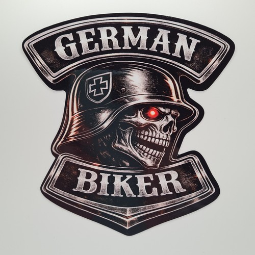 Xxl german biker skull bike - german,