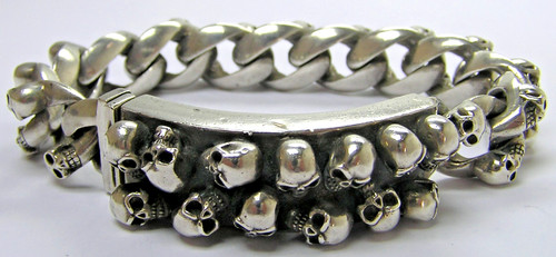 Armband biker totenkopf - /,