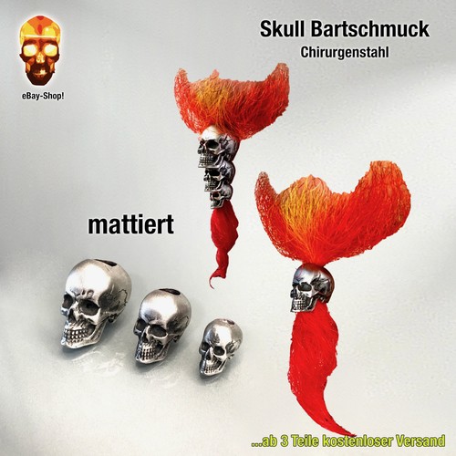 Skull bartschmuck edelstahl - skull,